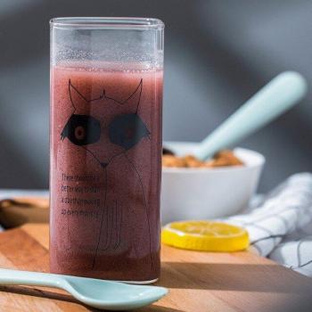 Cristal 400 ml Estampado de Leche y Té