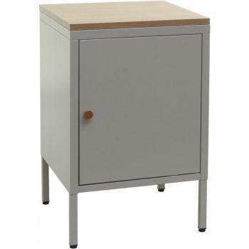 Chevet Multifonction HHG 923 : Table de Nuit, Armoire, 63 × 40 