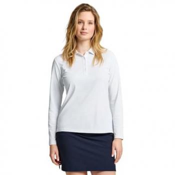Polo Femme Manches Longues VortexGuard UV 50+ – Blanc