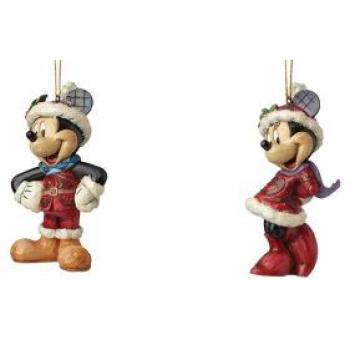Enesco Micky + Minnie Maus Christbaumornament Set 2-tlg