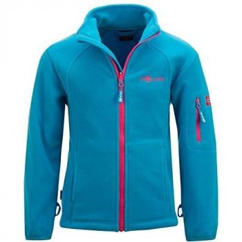 Chaqueta de Niños Trollkids Arendal Polar Turquesa/Frambuesa 14 años