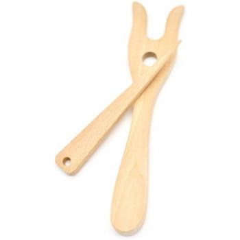 2Pcs Wooden Fork Loom Craft Tool for Kids Bracelet and Necklace