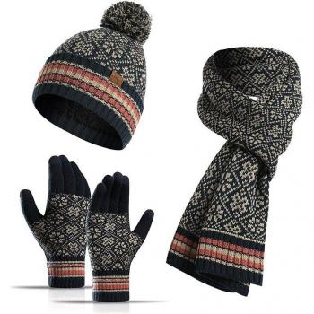 Sneeuwknuffel Set: Hoed + Cap + Sjaal