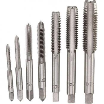 7Pcs Metric Taper Plug Tap Drill Bit Kit for M3 to M12 Metal