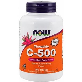 NOW Foods Cherry-Berry Flavored Vitamin C-500 Chewables