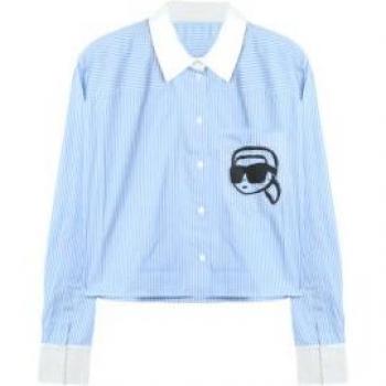 Manga Larga Ikon Azul Karl Lagerfeld Casual