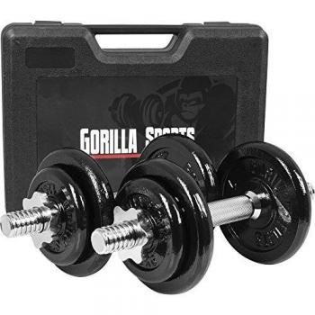 20kg Adjustable Weight Dumbbells with Transport Box