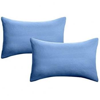 Biberna Kopfkissenbezug Feinjersey 40x60, blau