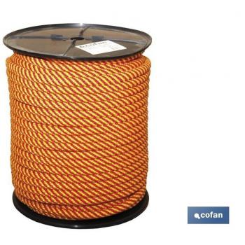 Bobine de Corde à Spirale 8 mm – 50 m (Rouge / Jaune)