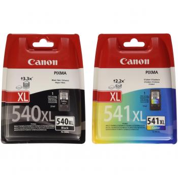 Cartucce di Inchiostro Canon 540XL + 541XL Originali