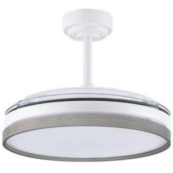 Ventilador LED para techo, aspas plegables, tamero acero/abs nórdico, 72W, CCT Dim