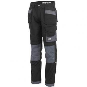 JCB Trade Plus Rip Stop Trousers Black/Grey Size 44