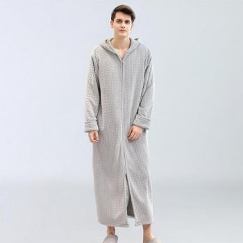Men's Soft Spa Bathrobe with Shawl Collar