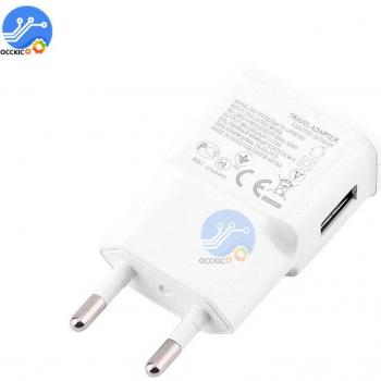 Carga Rápida USB 5V 2A – Adaptador para Pared con Puertos EU y US