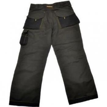 Roughneck Men's Holster Trousers 30 Waist 31 Leg Black/Grey