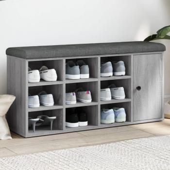 Estante de Sapato VidaXL Cinza Sonoma 102x32x50cm