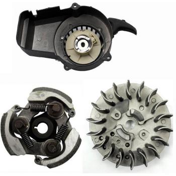 Arranque negro + volante de inercia + embrague 49cc Mini Scooter Quad