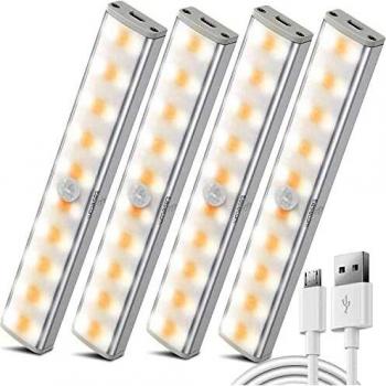 Wardrobe Closet LED Motion Sensor Light Set (2× Pack + Magnetic Strips)