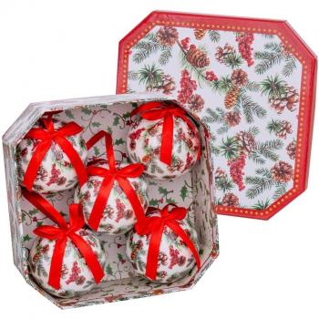 Bolas de Navidad Multicolor Papel Polyfoam 7,5 x 7,5 x 7,5 cm (5 Unidades)