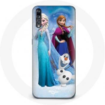 Case for Huawei P20 featuring Frozen's Elsa, Anna, and Olaf