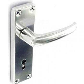 Securit Aluminium Lock Handles Bright (Pair) 150mm