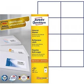 Avery Zweckform 3427 All-purpose labels 105 x 74 mm Paper White