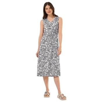 Robe midi en blanc à motifs Cecil femme L