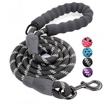 Laisse pour grands chiens en nylon noir 150cm