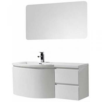 Ensemble LAURANCE 1200, meubles de salle de bain, blanc brillant, sans miroir