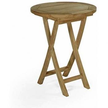 Table Pliante Ronde Teck Massif D60 cm
