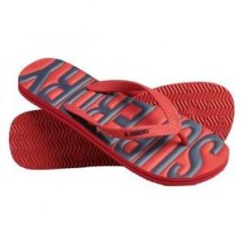 Superdry Homme Tongs Rouge Vintage Taille S