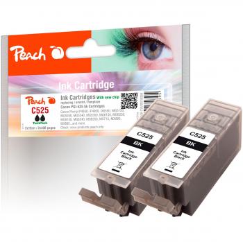 Peach Schwarze Tintenpatronen (Doppelpack) – Für Canon PGI‑525
