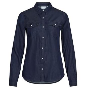 Camicia Vila Bista Denim XL Blu Ombra Dettaglio Lavaggio a Secco