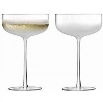 Mist Champagne/Cocktail Saucer (220ml, Frosted) – LSA International x2