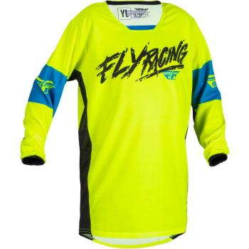 Khaos Maillot Moto Cross Bleu Jaune Taille S Fly Racing