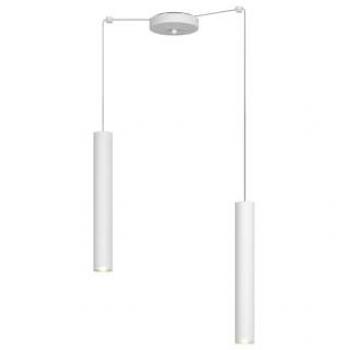Metallo Bianco Lampadario Industrial Minimal Xeana, 2 Luci GU10