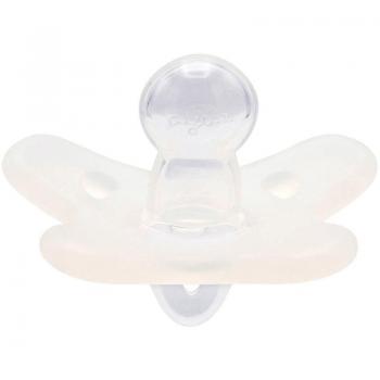 Canpol Schnuller 100 % Silikon für Babys (6–12 Monate) – Weiß