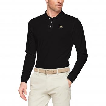 La Martina Black Cotton Polo Shirt