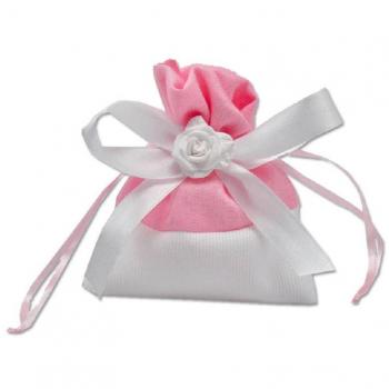 Bonbonnières en Tissu Rose pour Événements