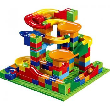 Construcciones Creativas: Juego de Carrera de Bolas con Base de 168 Piezas en Diseño de Mármol, Perfecto para DIY Infantil