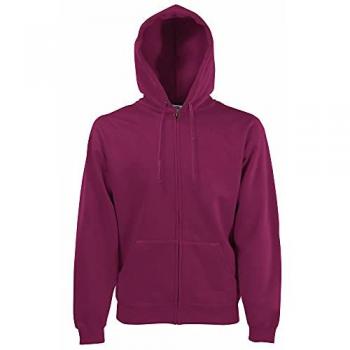 Fruit Of The Loom Herren Kapuzen-Zip-Sweatshirt (Burgund) Größe S