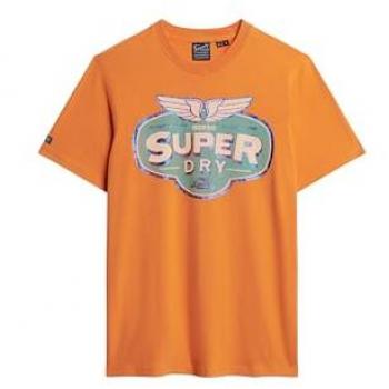 Camiseta Masculina Superdry Gasoline Laranja