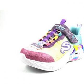 Skechers Deportivo Niña Luces Unicornio Malla Tonos Pastel