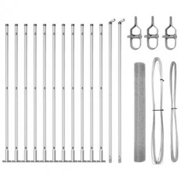 Recinzione con pali argentati 1,2 x 25 m – Vidaxl