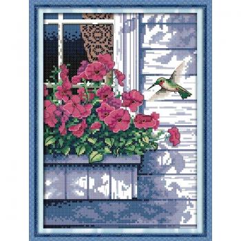 Joy Sunday Halloween Hummingbird Cross Stitch Set