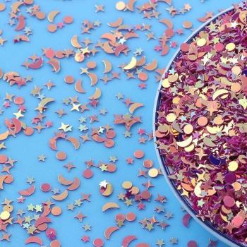 10g Glittering Moon Star Nail Sequins for Nail Art