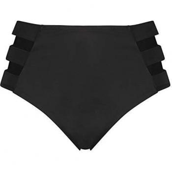 Horizon Crépusculaire Slip Bikini Taille Haute Noir M