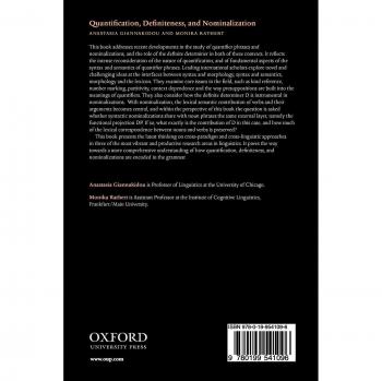 Quantification, Definiteness, and Nominalization, Oxford Studies in Theoretical Linguistics