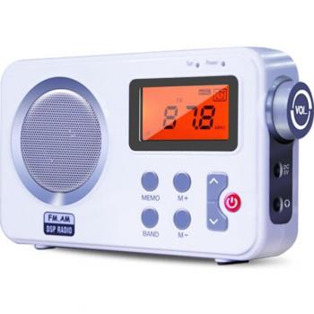 Dual Channel Portable Radio with AM FM Reception and 3.5MM Audio Jack