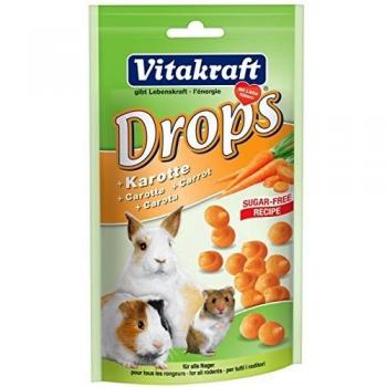 Vitakraft Sugar Free Carrot Drops for Small Animals 75g
